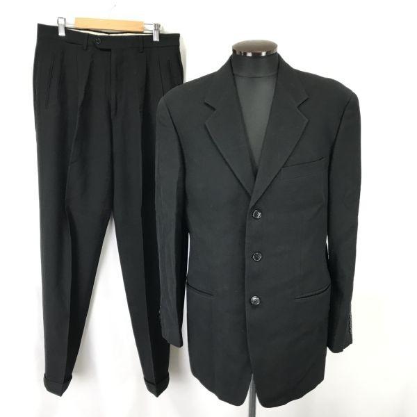

DALTON & FORSYTHE Luigi Botto Fabric 3 Button Suit Set Men L A6 Black Wool