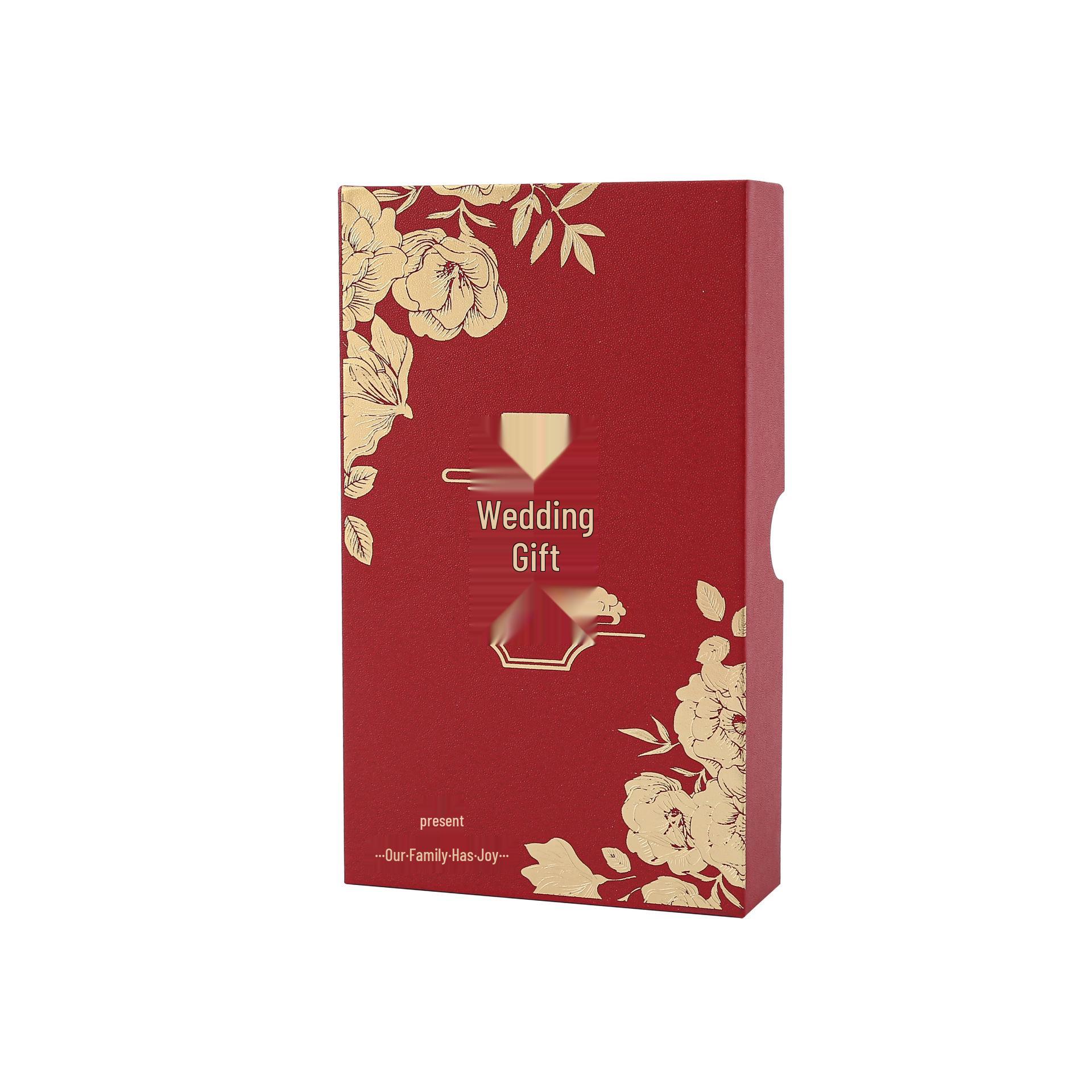 Wedding & Engagement Gift Card Box with Red Envelope for Dowry or Proposal 9.5x16x3