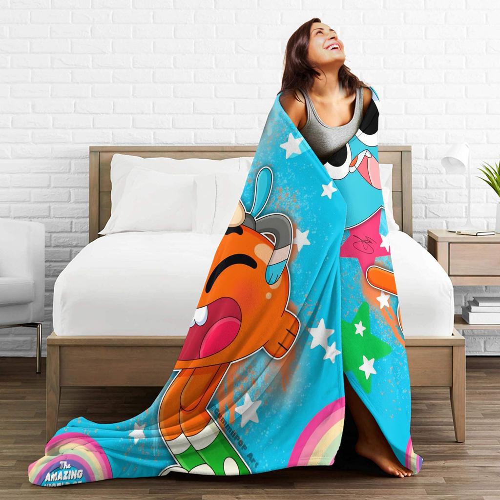 The Wonderfully Weird World of Gumball  Blanket Quality  Winter Airplane Travel Living Room Funny Bedspread