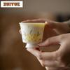 70ml White Porcelain Hand Painted Osmanthus Master Cup Handmade Ceramic High Footed Tea Cup Tea Tasting Cup Single Kung Fu Tea