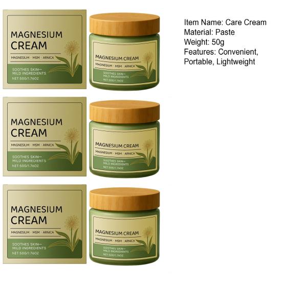 Nerve Relief Magnesium Cream Lightweight Skin Moisturizer for Fast Absorbing Tense Muscles And Skin Multipurpose Targeted
