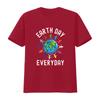 Womens Earth Day Everyday T Shirt Black 2XL Vintage Washed Homme Casual Comfortable Soft Streetwear Unisex Designer Clothes