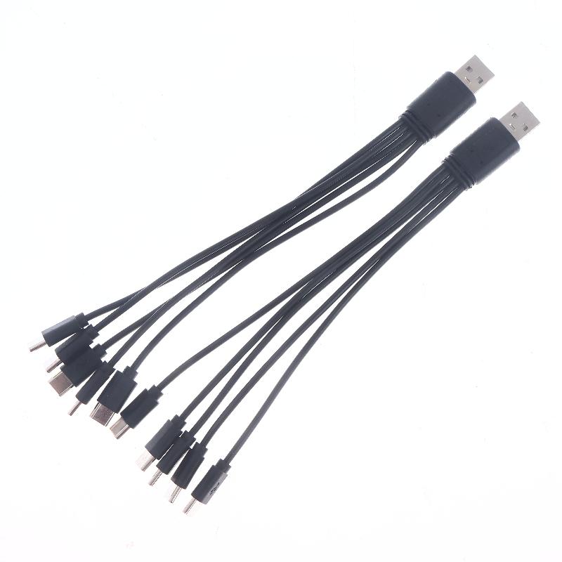 1/2Pcs 20Cm Usb To Type-C Splitter Adapter Cable 2/3/4/5 Port Usb C Splitter Cable Usb To Type C Multiple Charging Cable