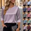 Blus För Kvinnor Festlig 3/4 Långärmad Skjortor Affärs Casual Outfit Toppar