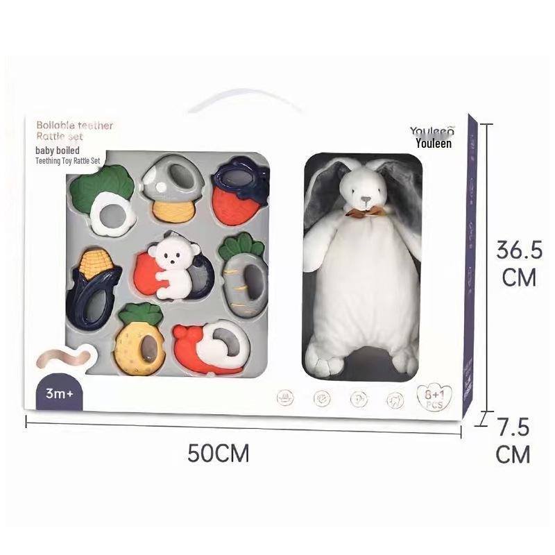 Yuele'en Newborn Baby Rattle & Teether Set: Educational Grasping Toy for 0-6 Months