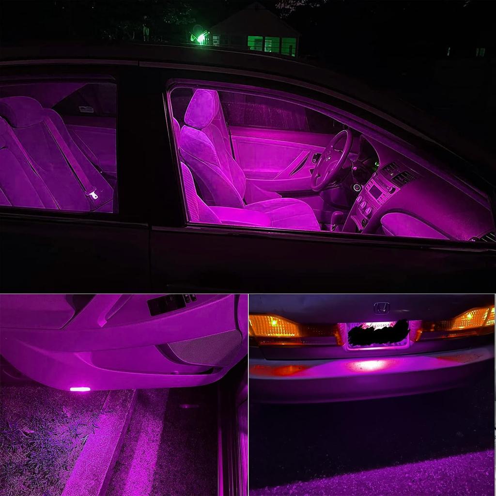 PHINLION 194 LED Light Bulb Purple 168 2825 W5W T10 Wedge 5-SMD 3030 Chipsets LED Replacement Bulbs for Car Interior Dome Map Door Courtesy Parking