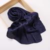 Elegant Women Silk Scarf Satin Solid Flower Wrap Shawl Sunscreen Bandana Hijab Mujer Scarve Pareo Beach Boho Headscarf Sweet New