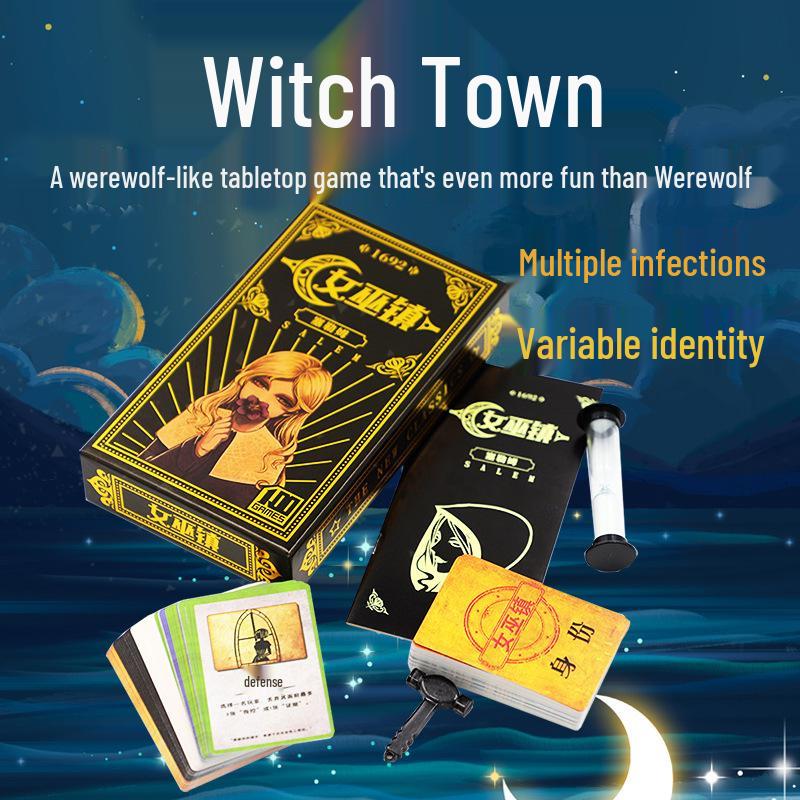 

Witch Town: Murder Strategy Card Game – A Werewolf-Style Tabletop for Entertaining Parties Standard Version