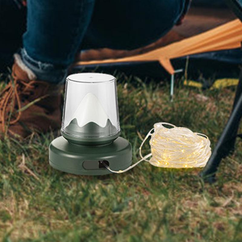 Camping String Lights 2 In 1 LED Camping Lantern With Multiple Lighting Modes 32.8ft Portable Rechargeable Waterproof Tent Lamp