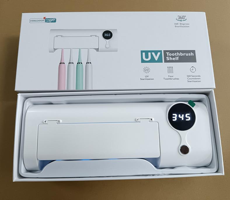 Portable Multifunctional UV Rechargeable Toothbrush Sterilizer Holder Disinfection Drying For Electric Toothbrushes белый