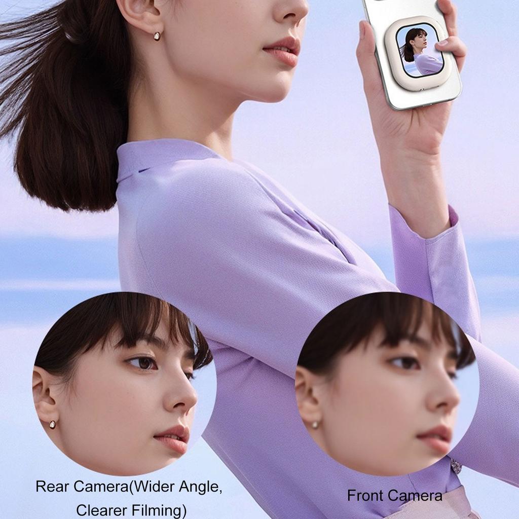 2.01 Inch Vlog Selfie Monitor Screen Magnetic Phone Back Camera Selfie Monitor with Remote Control for Live Streaming