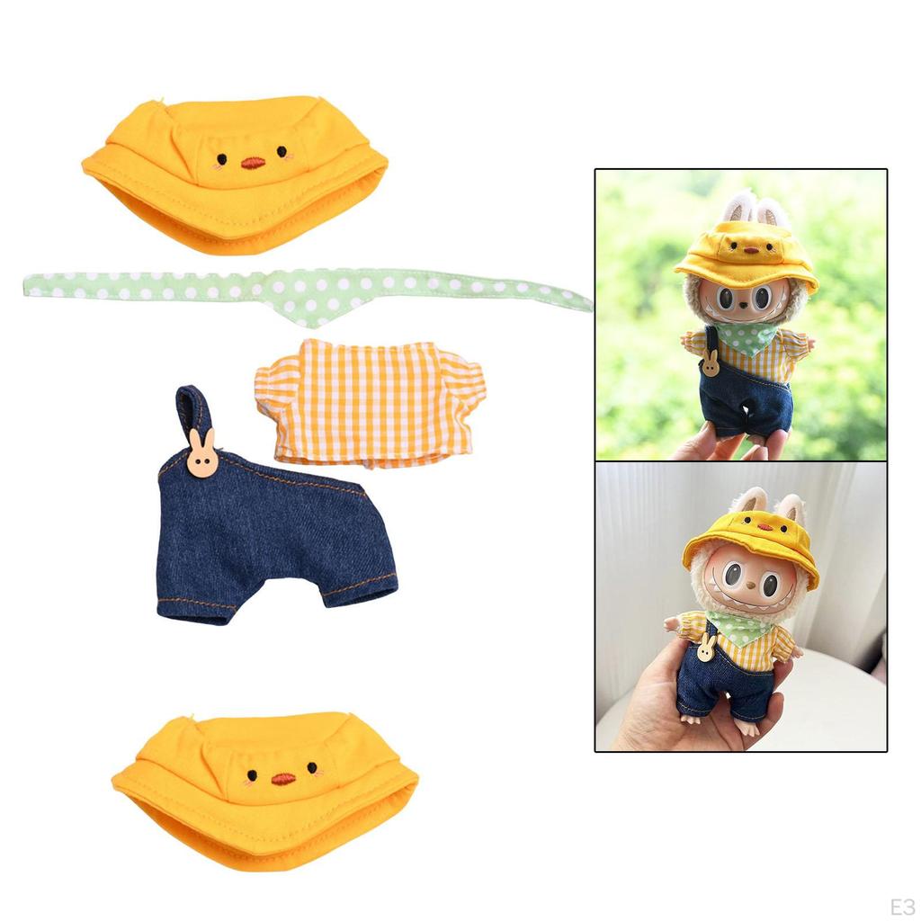 17cm Plush Doll Clothes Clothing Accessories Duck Suit Photo Props Stylish Cute