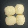 10Pcs Shell Powder Ruyi Pattern Barrel Beads 13x19mm Ivory Carved Drum Spacer Beads for DIY Bracelet Jewelry Making