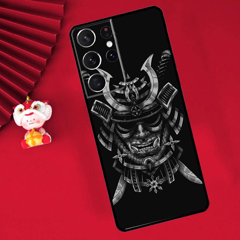 

Japanese Samurai Oni Mask Case For Samsung Galaxy S25 Ultra S22 S23 S24 Ultra S20 S21 Plus S9 S10 S25 FE Cover Funda Galaxy S25