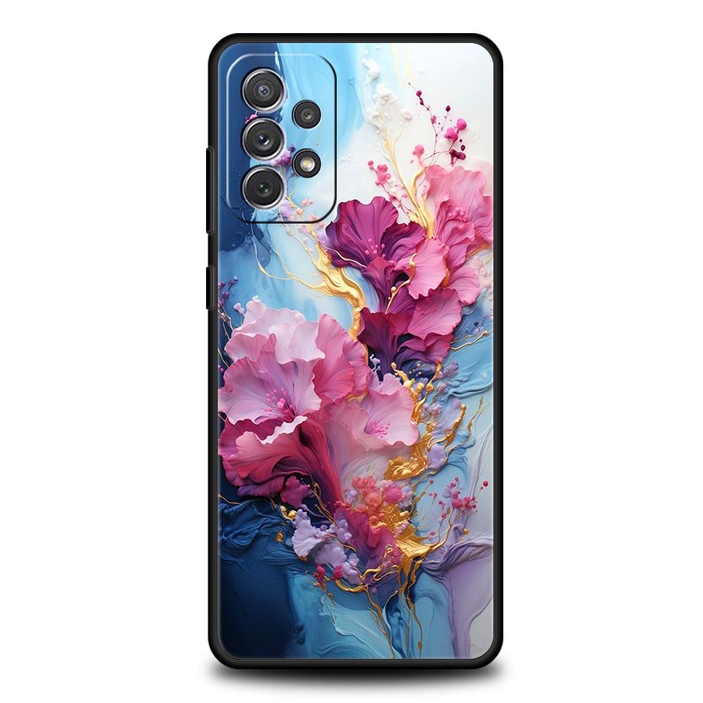 Cherry Blossoms Phone Case for Samsung Galaxy A15 A14 A25 A54 A34 A51 A71 A72 A73 A32 A52 A52S A11 A21S A31 A41 5G Soft Shell