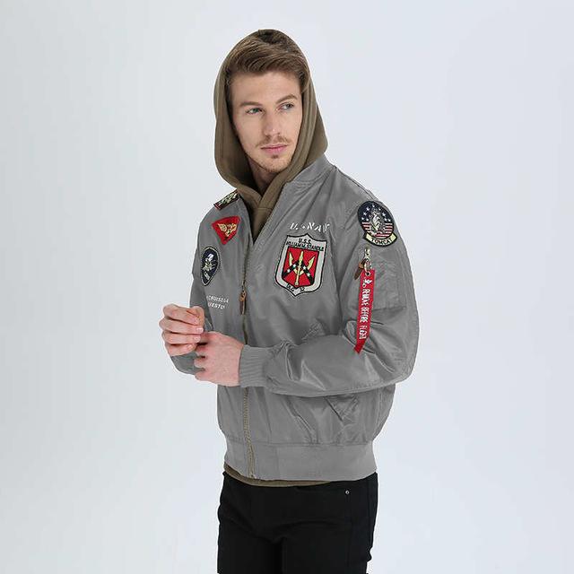 Autumn Top Gunvarsity Air Force Pilot Baseball Flight Letterman College Army Tactical Jacket