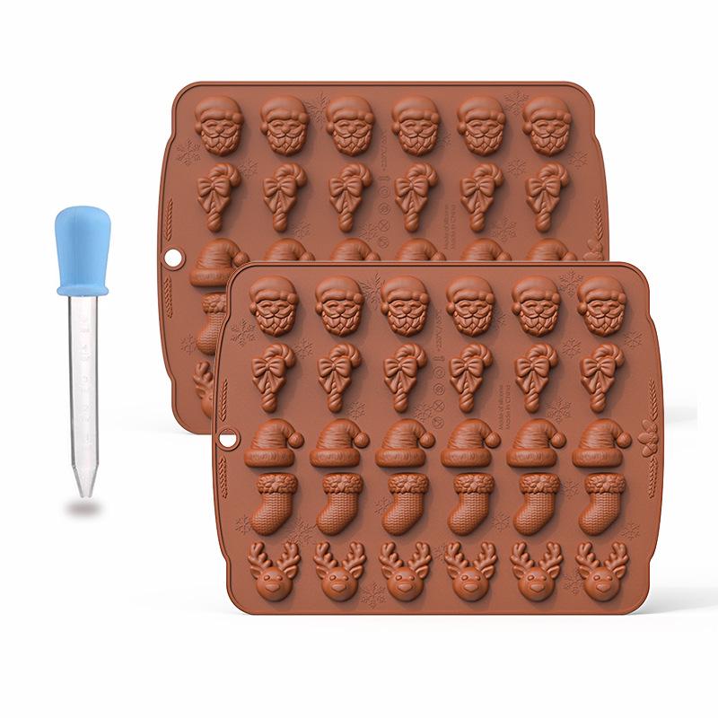 Christmas Silicone Mold: 5-Cavity for Tree, Gloves & Figurines