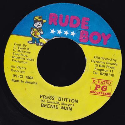 7inch Record BEENIE MAN - Press Button NONE Rude Boy 1993 Jamaica Reggae, Ska & Dub Used