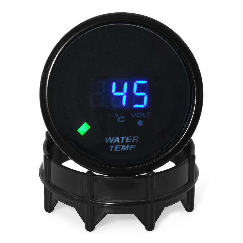AD 20~150 Celsius 52mm 20 LED Smoke Face Water Temp Gauge Water Temperature Meter with Coolant Temp Sensor 10mm Car Meter Gauge
