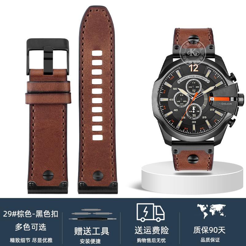 Quality Genuine Retro genuine Leather watchband men for DZ4343 DZ4323 DZ7406 watch strap vintage Italian leather 22mm 24mm 26mm