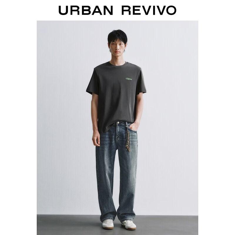 UR2026 Men s Letter Embroidery Cotton T-Shirt M