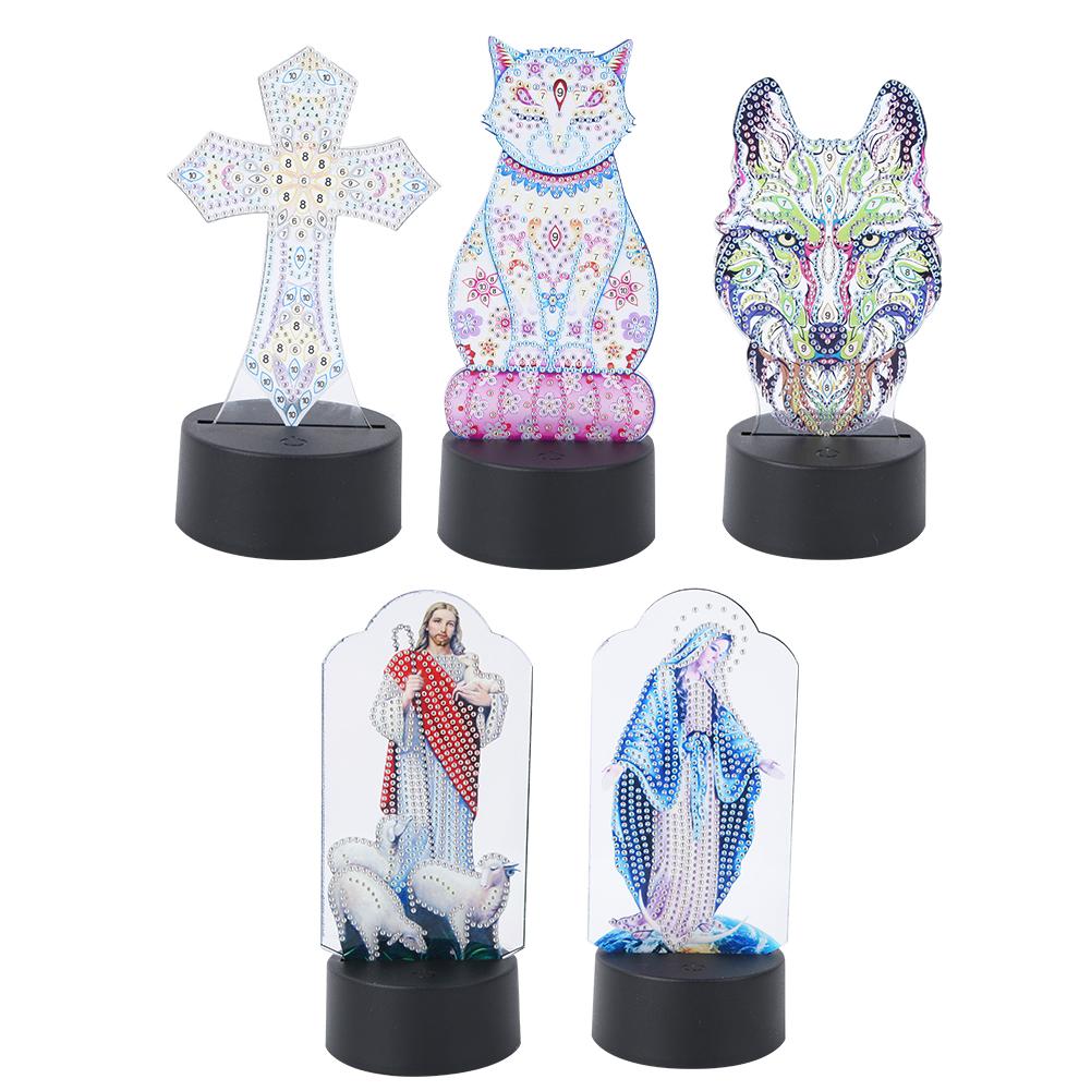 DIY Diamond Painting 7 Colors Night Light LED Diamond Painting Embroidery Home Decor
