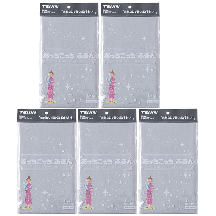 Of Teijin Acchi Kocchi Large Gray Original Logo Sticker [Set 5] Dishcloth, Size, +