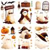 Cute Pumpkin Static Cling Window Stickers-Halloween Decorations,Festive Holiday Decorations,Office Decorators Cute glass sticker