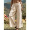 2026 Spring/Summer New Solid Color Loose Casual Wide-Leg Pants for Women, Breathable Long Pants