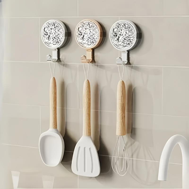 1pc Plastic Strong Adhesive No Hole Wall Mounting Practical Hanger, Easy To Install, For Bathroom & Door - Stylish And Practical Storage Solution