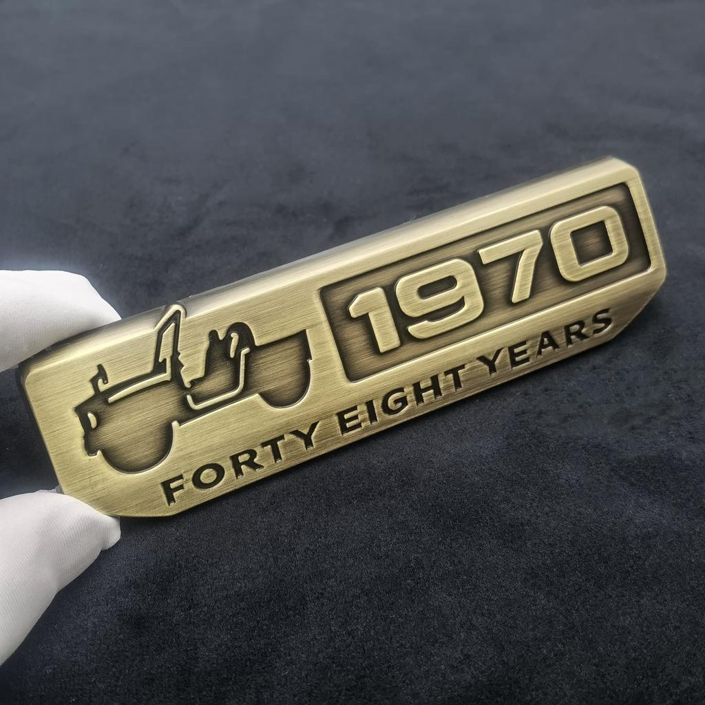 1Pc 3D Metal 1970 Commemorative Mark Car Body/Car Sider Fender/Car Rear Trunk Emblem Badge Sticker for Jimny JB23 JB43 JB64 JB74