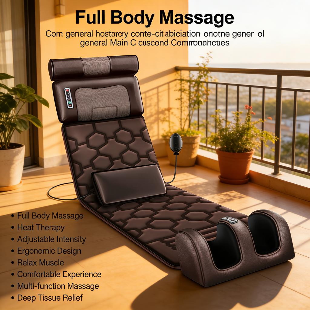 Full-Body Massage Mattress with Heat for Home Relaxation & Muscle Relief, a Relaxation Solution