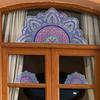 Reflective Rainbow Glass Stickers Colorful Flower Decals Sunlight Dispersing Window Films PVC Clings for Home Decors