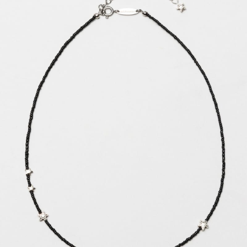 

sickfumedot Milky Way Necklace -Black & Silver 38cm+5cm