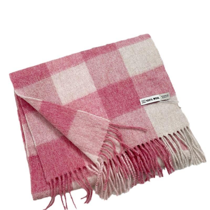 Hot Sale Small Wool Scarf Women's Winter Chessboard Versatile Shawl Warm Scarf Scarf Couple