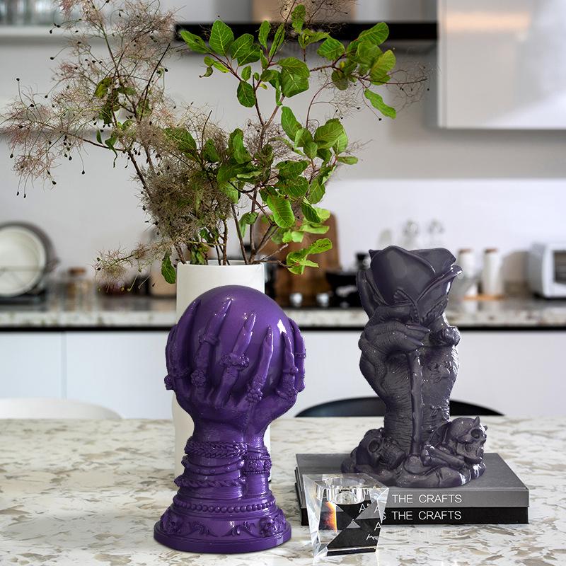 DIY Craft Casting Die 3D Witch Hand Shaped Soft Silicone Wax Stencil Multifunctional For Candle Decor Aromatherapy