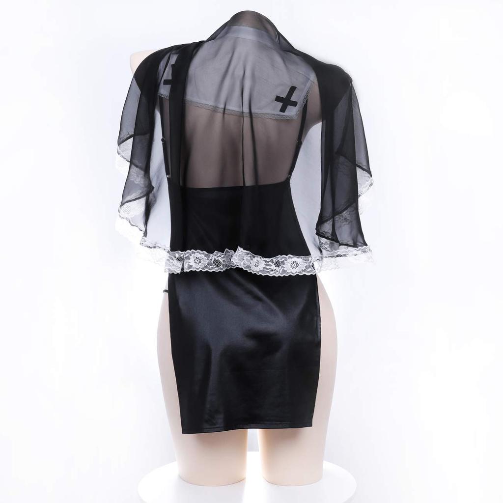 Sexy Nun Cosplay Maid Clothes Cute Babydoll Lingerie Cosplay Nun Saint Pastor Missionary Sister Cosplay Nun Clothes Church Choir Costume Cosplay