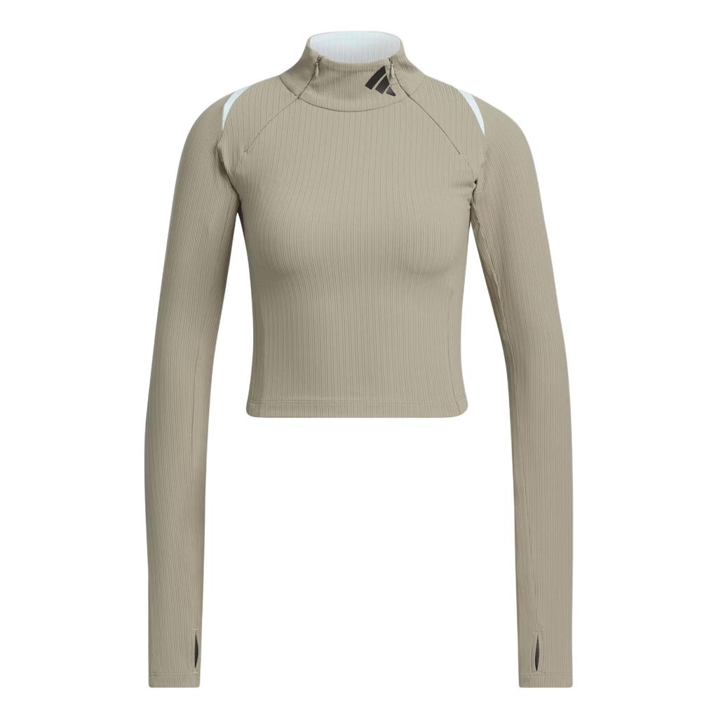 Adidas Future Style Pre Series Long Sleeve Top Sports Casual Pullover Women Tops Earth-Brown JM2451