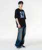 MOZMOZ Cloud Oversized Short Sleeve T-Shirt Black