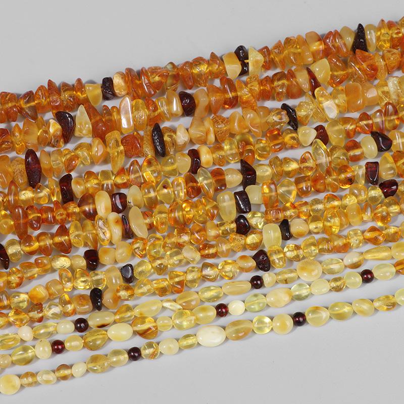 Natural Ambers Stone Bead Irregular Chip Oval Shape Crystal Geavel Bead For Jewelry Making DIY Bracelet Necklace Accessory