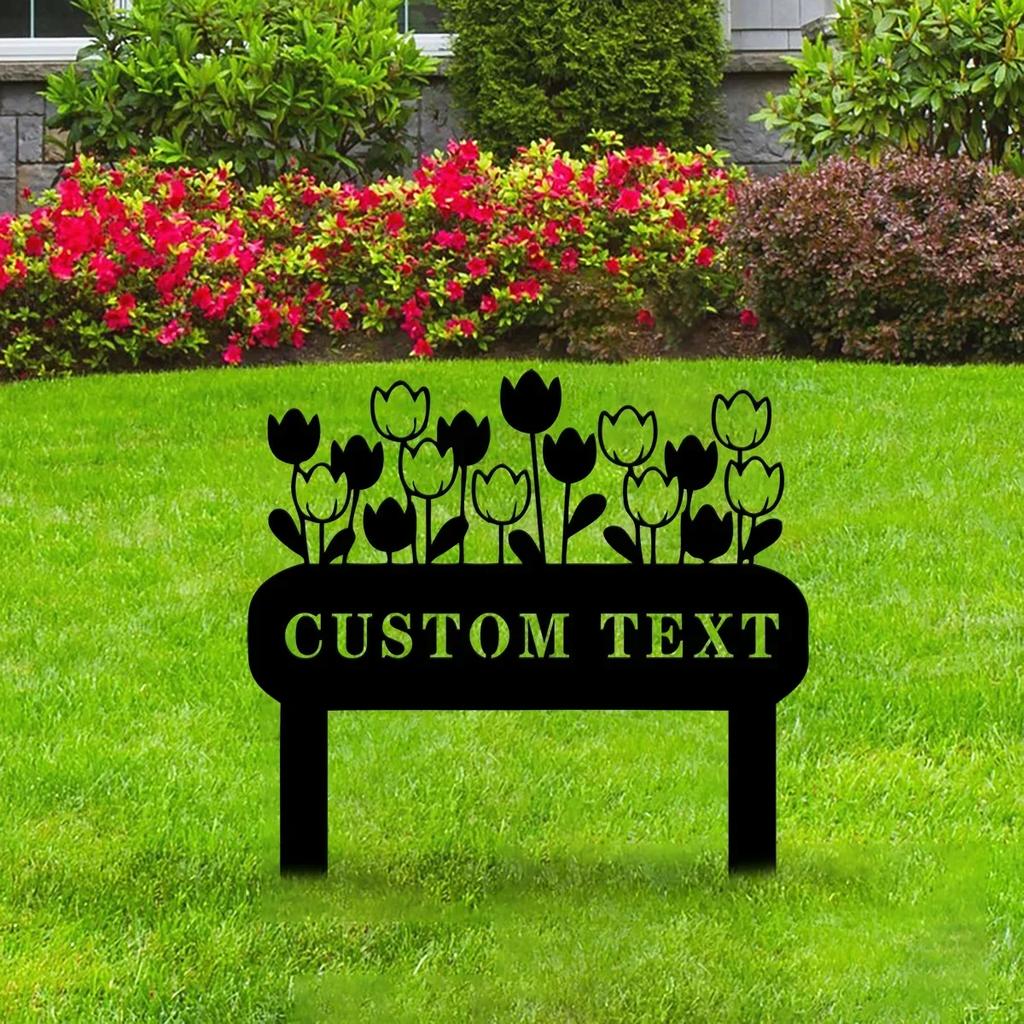 Custom Metal Garden Sign, Street Decor, Bird Yard Art, Personalized Gift