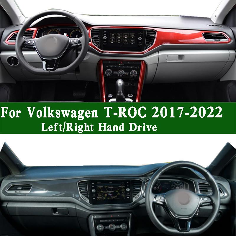 For Volkswagen T-ROC A11 2017- Car-Styling Dashmat Dashboard Cover Protective Pad Dash Mat Anti-Dirt Proof Ornaments