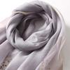 ANMIDA Large Silk Shawl with Floral Perfect for Spring and Elegant and Perfect for Beach Trips and Sun UV Protection Stole, Scarf, Embroidery, Summer,