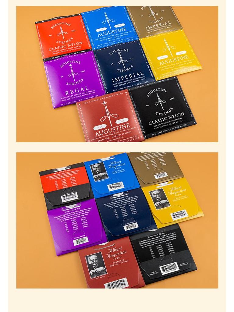 AUGUSTINE Augustine Classic Red Nylon Guitar Strings Set - Treble & Bass Tension