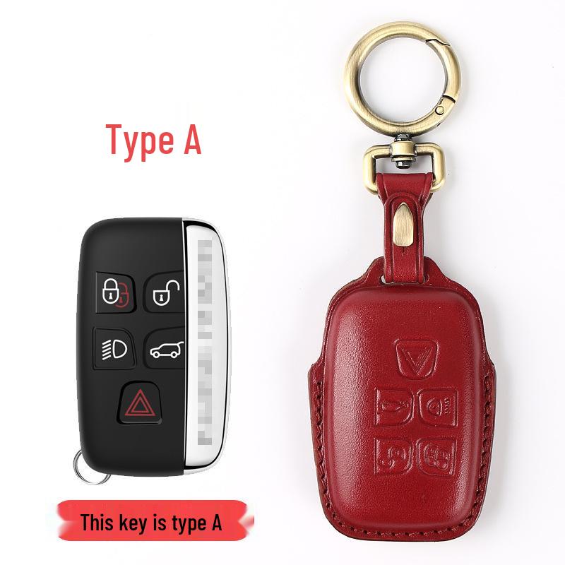 Genuine Leather Key Case for Land Rover Discovery, Sport, Evoque, and Jaguar 2020