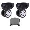 1Pair Trolley Case Luggage Wheel Silent Wear Travel Suitcase Replacement Parts
