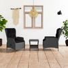 Day and Night - Day and Night Garden Furniture Set 3 Pieces Dark Gray Synthetic Rattan and Cushions