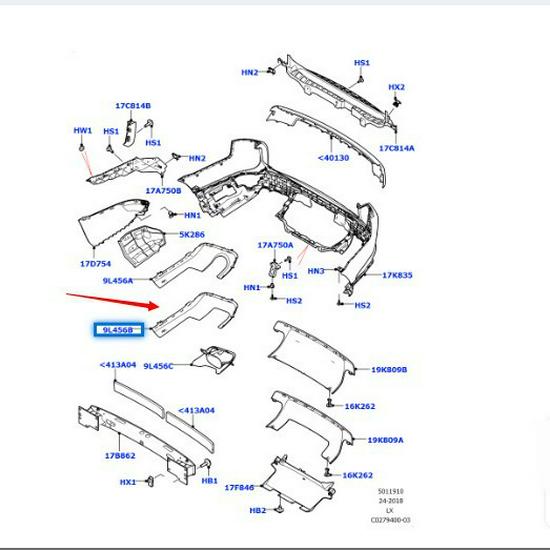 Tailpipe Trim Plate for 2014 Range Rover Sport (LR109679/LR109678)
