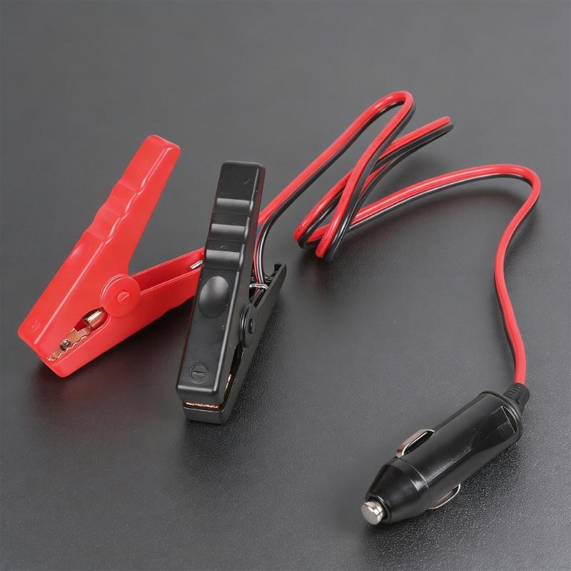 12V 24V 15A Vehicle Port Plug To Alligator Clip Power Cable For Car Battery And Outdoor Equipment 1m/2m