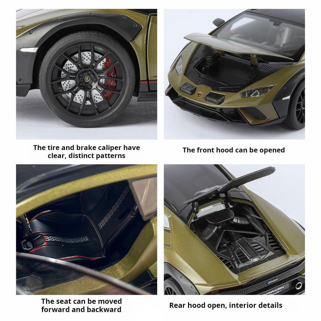 2026 Nové 1:18 Lamborghini Huracán Sterrato Super Auto Nádherný zliatinový model auta Darček k narodeninám Dekorácia na stôl a zberateľská simulačná hračka